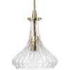 Isabella Carafe 1 Light 7 Inch Clear With Brass Pendant Ceiling Light
