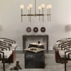 Minerva 8 Light 48 Inch Antique Brass Chandelier Ceiling Light 6 Minerva 8 Light 48 Inch Antique Brass Chandelier Ceiling Light -Furnitur Jamie Young 5mine8 chab 2