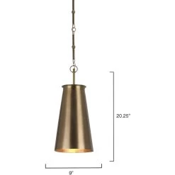 Nara 1 Light 6 Inch Antique Brass Pendant Ceiling Light 7 Nara 1 Light 6 Inch Antique Brass Pendant Ceiling Light -Furnitur Jamie Young 5nara brass 5