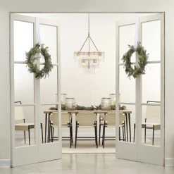 Perignon 24 Light 25 Inch Melted Ice Glass & Antique Brass Three Tier Chandelier Ceiling Light 13 Perignon 24 Light 25 Inch Melted Ice Glass & Antique Brass Three Tier Chandelier Ceiling Light -Furnitur Jamie Young 5peri chab 6