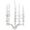 Petals 5 Light 24 Inch White Gesso Chandelier Ceiling Light