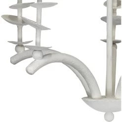 Petals 5 Light 24 Inch White Gesso Chandelier Ceiling Light -Furnitur Jamie Young 5peta chwh 9