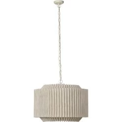 Theory 4 Light 26.75 Inch Off-White Chandelier Ceiling Light