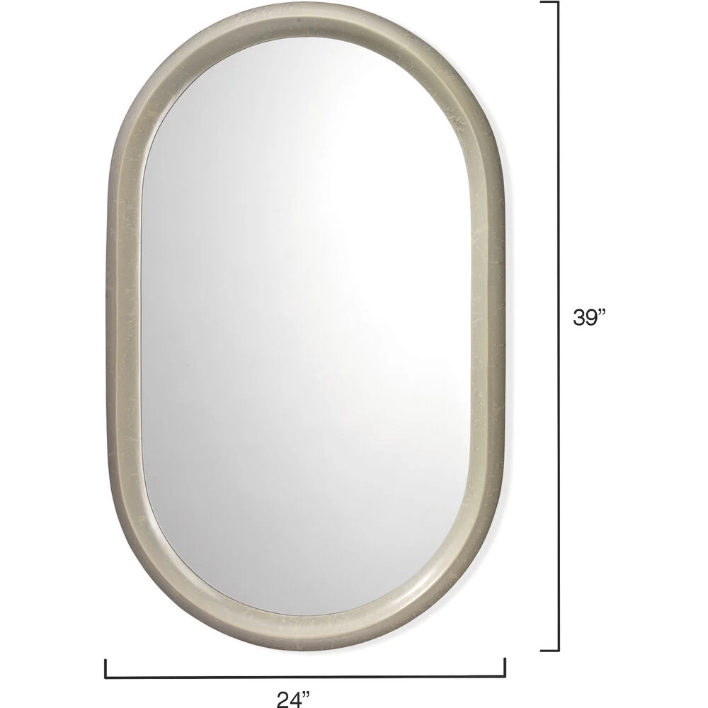 Altitude Oval 39 X 24 Inch Dove Grey Splash Mirror 3 Altitude Oval 39 X 24 Inch Dove Grey Splash Mirror - Image 3