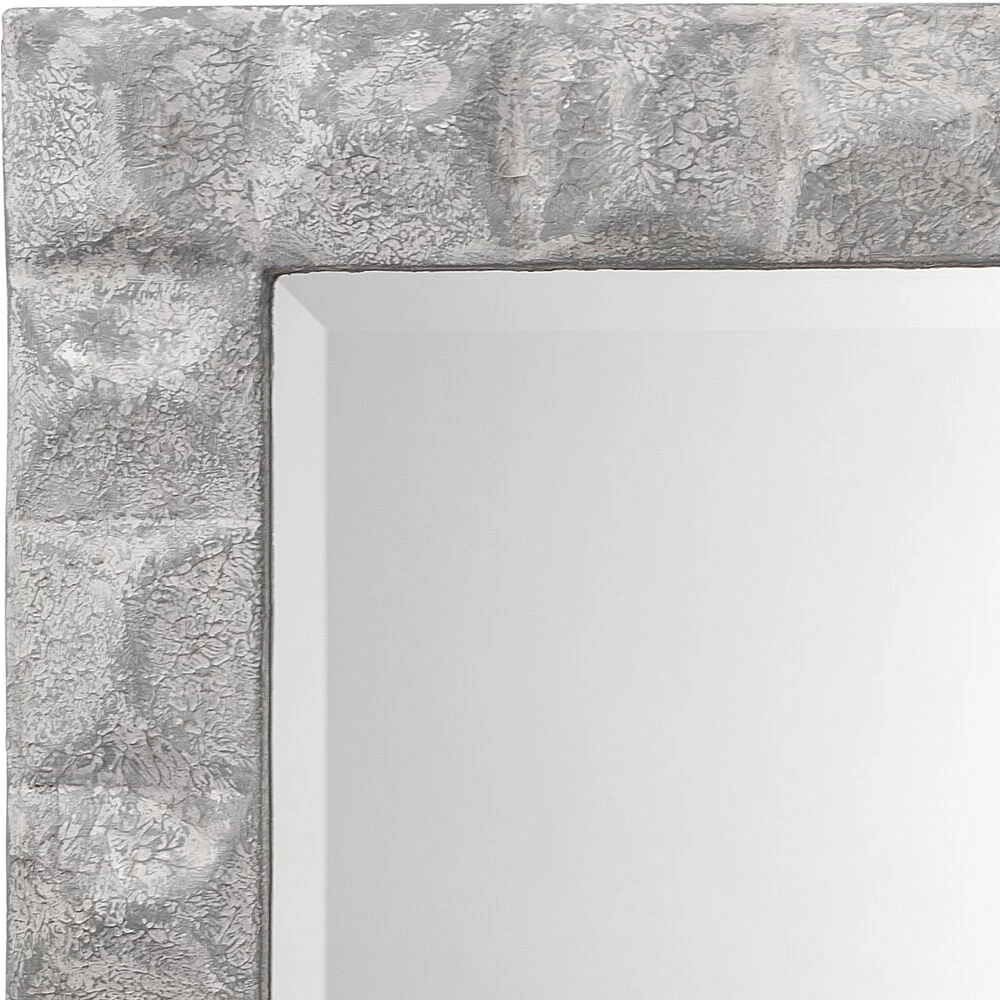 Astor 39 X 28 Inch Grey Plaster Wall Mirror 2 Astor 39 X 28 Inch Grey Plaster Wall Mirror - Image 2