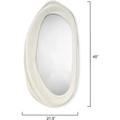Denali 45 X 21.5 Inch White Mirror -Furnitur Jamie Young 6dena miwh 2