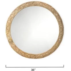 Relief 36 X 36 Inch Natural Mirror -Furnitur Jamie Young 6reli rndna 2