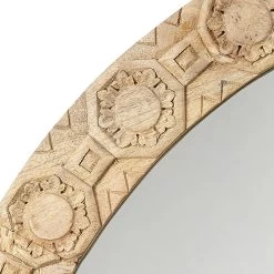 Relief 36 X 36 Inch Natural Mirror -Furnitur Jamie Young 6reli rndna 3