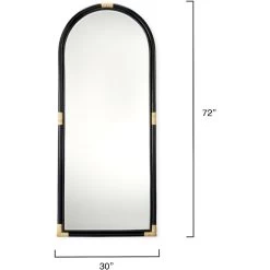 Saltwater 72 X 30 Inch Black Floor Mirror -Furnitur Jamie Young 6salt fmbk 2