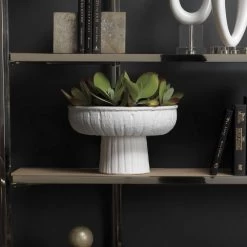 Aegean Pedestal 14.5 X 9 Inch Bowl 13 Aegean Pedestal 14.5 X 9 Inch Bowl -Furnitur Jamie Young 7aege lgwh 8