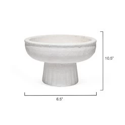 Aegean Pedestal 10.5 X 6.5 Inch Bowl 10 Aegean Pedestal 10.5 X 6.5 Inch Bowl -Furnitur Jamie Young 7aege smwh 5