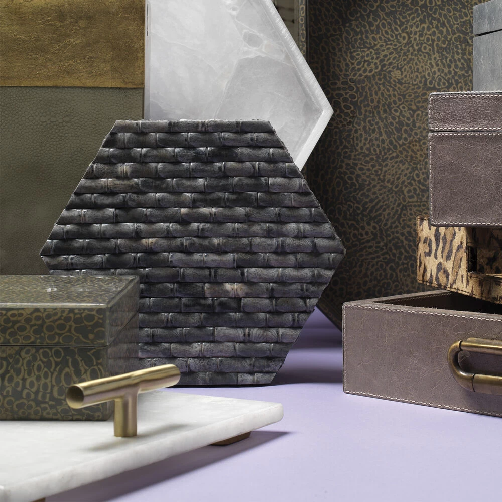 Alexander Hexagon 10 X 9 Inch Natural Grey Box, Hexagon 2 Alexander Hexagon 10 X 9 Inch Natural Grey Box, Hexagon - Image 2