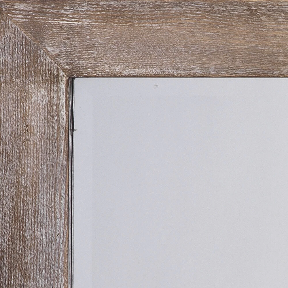 Austere 38 X 26 Inch Dark Wood Mirror 4 Austere 38 X 26 Inch Dark Wood Mirror - Image 4