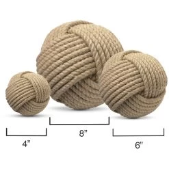 Jute Jute Balls, Set Of 3 11 Jute Jute Balls, Set Of 3 -Furnitur Jamie Young 7ball jute 2