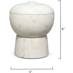 Bennett 6 X 5 Inch Storage Bowl With Lid, Medium 11 Bennett 6 X 5 Inch Storage Bowl With Lid, Medium -Furnitur Jamie Young 7benn mdwh 2