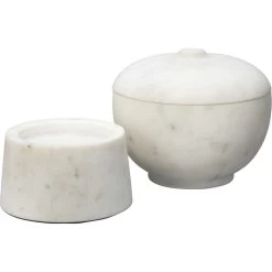 Bennett 6 X 5 Inch Storage Bowl With Lid, Medium 16 Bennett 6 X 5 Inch Storage Bowl With Lid, Medium -Furnitur Jamie Young 7benn mdwh 7