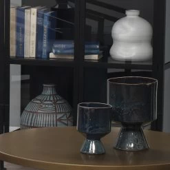 Berkeley Royal Blue Ceramic Pots, Set Of 3 11 Berkeley Royal Blue Ceramic Pots, Set Of 3 -Furnitur Jamie Young 7berk pobl 8