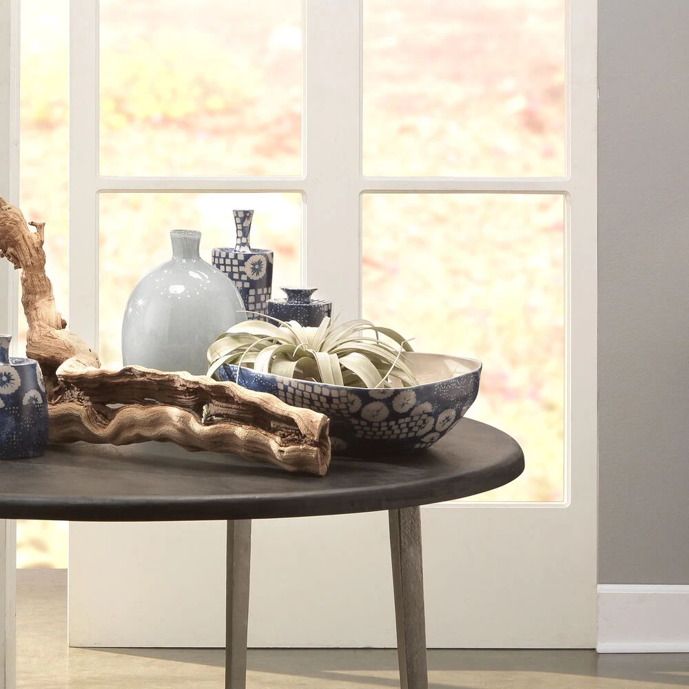 Block Print 13.75 X 4 Inch Bowl 2 Block Print 13.75 X 4 Inch Bowl - Image 2