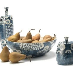 Block Print 13.75 X 4 Inch Bowl 10 Block Print 13.75 X 4 Inch Bowl -Furnitur Jamie Young 7bloc bobl 4