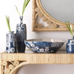 Block Print 13.75 X 4 Inch Bowl 9 Block Print 13.75 X 4 Inch Bowl -Furnitur Jamie Young 7bloc bobl 5