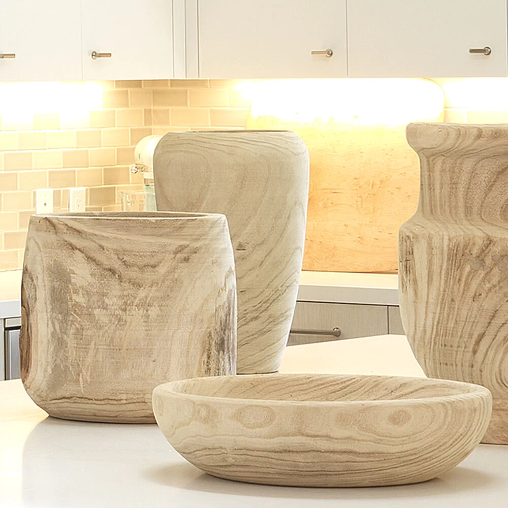 Brea 13.5 X 12 Inch Wooden Vase 16 Brea 13.5 X 12 Inch Wooden Vase - Image 16