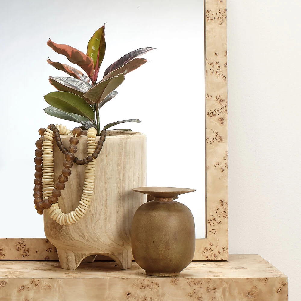 Canyon 12 X 9.5 Inch Wooden Vase 2 Canyon 12 X 9.5 Inch Wooden Vase - Image 2