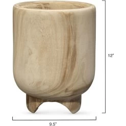 Canyon 12 X 9.5 Inch Wooden Vase 13 Canyon 12 X 9.5 Inch Wooden Vase -Furnitur Jamie Young 7cany vana 2