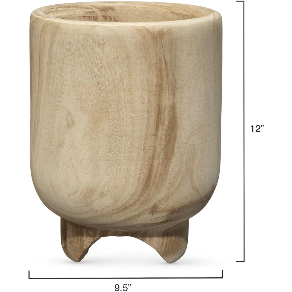 Canyon 12 X 9.5 Inch Wooden Vase 3 Canyon 12 X 9.5 Inch Wooden Vase - Image 3