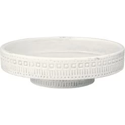 Coco 13 X 13 Inch White Ceramic Pedestal