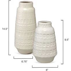 Coco 15 X 7 Inch Vessels, Set Of 2 -Furnitur Jamie Young 7coco vewh 4