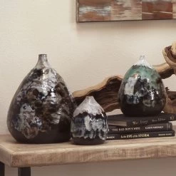 Collage 11 X 9 Inch Vase 7 Collage 11 X 9 Inch Vase -Furnitur Jamie Young 7coll mdbkbr 2