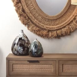 Collage 11 X 9 Inch Vase 8 Collage 11 X 9 Inch Vase -Furnitur Jamie Young 7coll mdbkbr 3