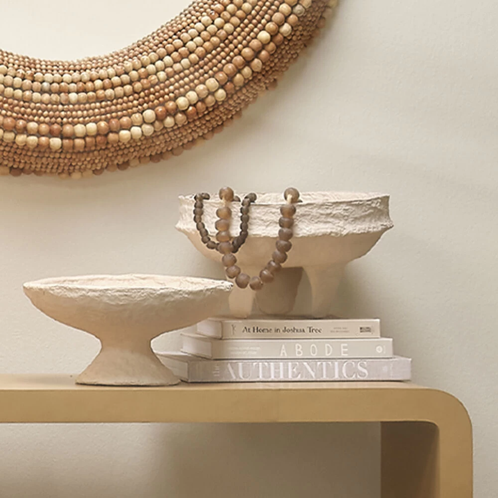 Garden Cream Pedestal Bowl 2 Garden Cream Pedestal Bowl - Image 2