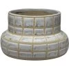 Grid Ceramic 14 X 9 Inch Vase