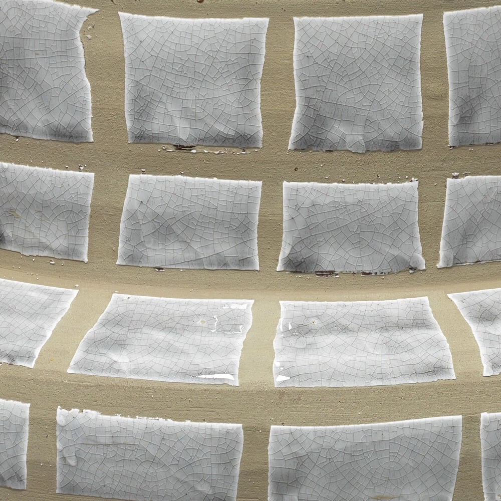 Grid Ceramic 14 X 9 Inch Vase 2 Grid Ceramic 14 X 9 Inch Vase - Image 2