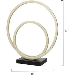 Helix Double Ring 17 X 16 Inch Sculpture -Furnitur Jamie Young 7heli nabo 5