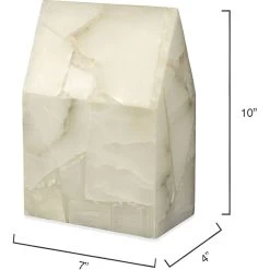 Tall House Alabaster Decorative Object -Furnitur Jamie Young 7hous taal 5