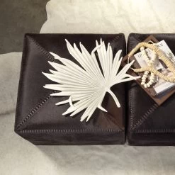 Island Leaf Off White Table Object -Furnitur Jamie Young 7isla mdwh 2