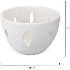 Lacerated 13 X 8 Inch Bowl -Furnitur Jamie Young 7lace bowh 5