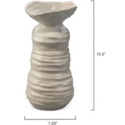 Marine 15.5 X 7.25 Inch Vase -Furnitur Jamie Young 7mari lgcr 2