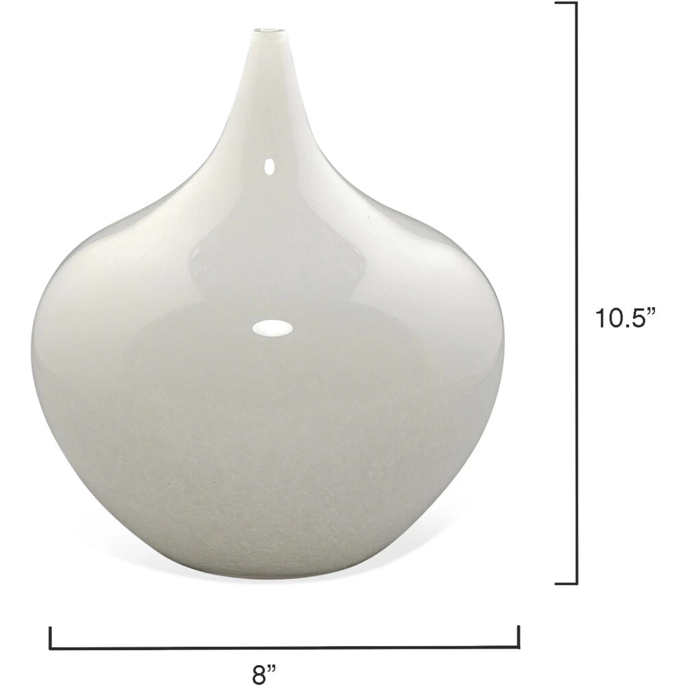 Nymph Decorative 19 X 8 Inch Vases In White Glass, Set Of 3 3 Nymph Decorative 19 X 8 Inch Vases In White Glass, Set Of 3 - Image 3