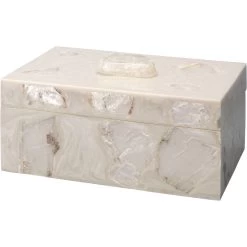 Parthenon 12 X 8 Inch Pearl Resin & Clear Mica Box