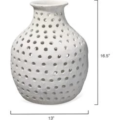 Porous 17 X 13 Inch Vase -Furnitur Jamie Young 7poru smwh 5