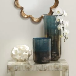 Ribbon White Decorative Sphere -Furnitur Jamie Young 7ribb spwh 4