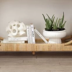 Ribbon White Decorative Sphere -Furnitur Jamie Young 7ribb spwh 6