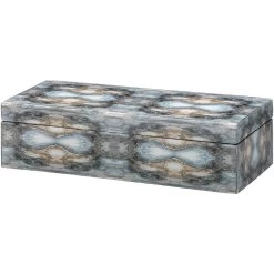 Rorschach 17 X 7 Inch Indigo Blue Lacquer Long Box