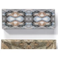 Rorschach 17 X 7 Inch Indigo Blue Lacquer Long Box 12 Rorschach 17 X 7 Inch Indigo Blue Lacquer Long Box -Furnitur Jamie Young 7rors lobxin 16