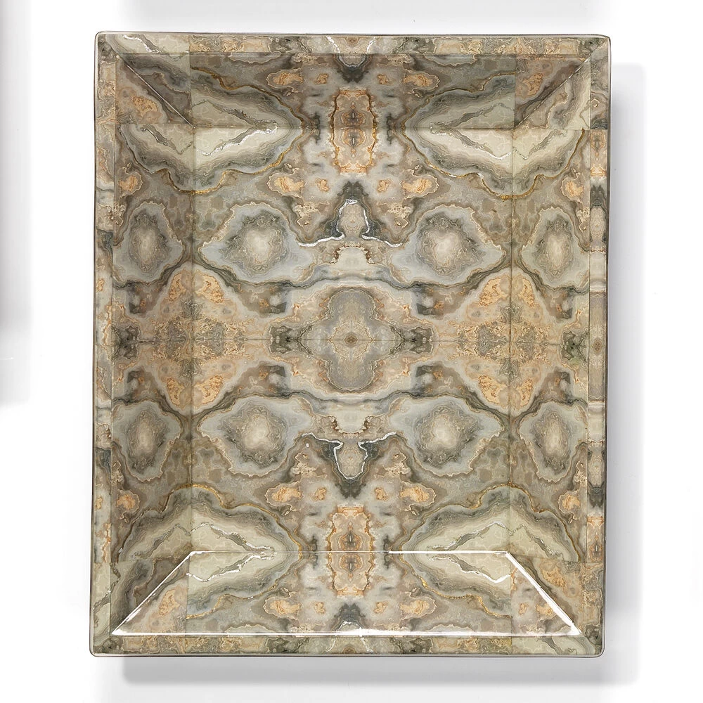 Rorschach Grey & Cream Lacquer Tray 5 Rorschach Grey & Cream Lacquer Tray - Image 5