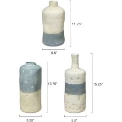 Sedona 15.25 X 6.25 Inch Vessels, Set Of 3 -Furnitur Jamie Young 7sedo vebl 2