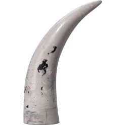 Varigated Horn Swirled Cream And Black And Grey Resin Decorative Objects, Set Of 3 -Furnitur Jamie Young 7vari obgr 5